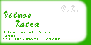vilmos katra business card